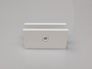 Square 50mm x 20mm Glass Shelf Bracket to suit 10mm Glass - Matte White